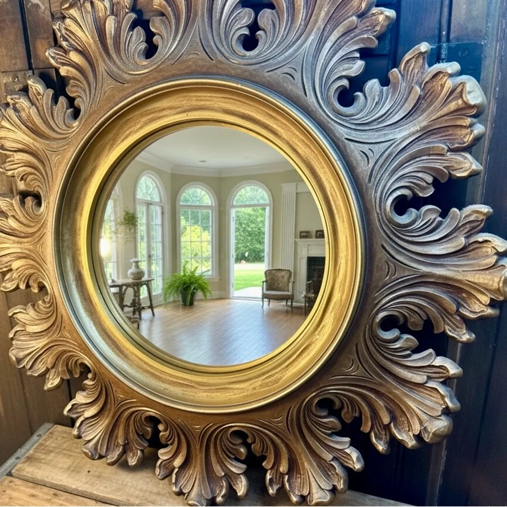 Stunning Vintage Syroco Gold Mirror